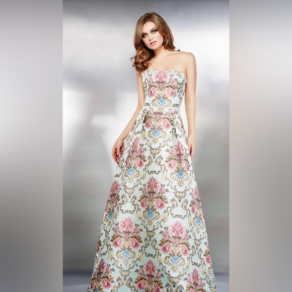 Jovani Dresses & Skirts - NWT Jovani formal evening Dress with Pink and Blue Floral Accents size 14